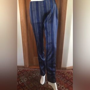 Ter Et Bantine Blue patterned Pants like Tie Silk New 44